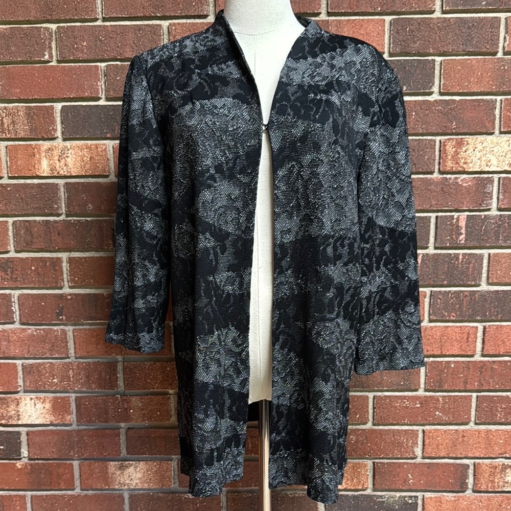 Ming Wang Lightweight Cardigan Sweater Jacket Size Large